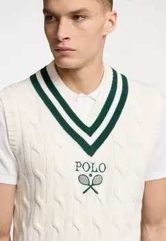 Вязаный свитер CRICKET SLEEVELESS VEST Ralph Lauren, белый