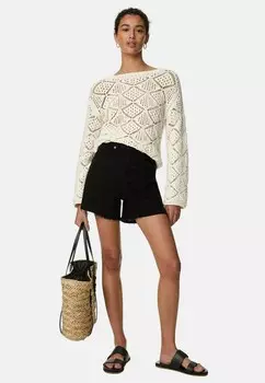 Вязаный свитер CROCHET Marks & Spencer, пестрый бежевый