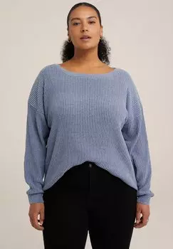 Вязаный свитер CURVE WE Fashion, цвет blue