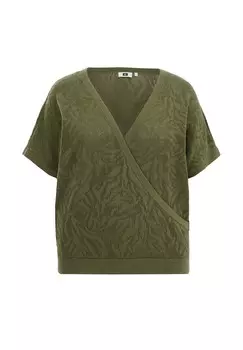 Вязаный свитер CURVE WE Fashion, темно-зеленый