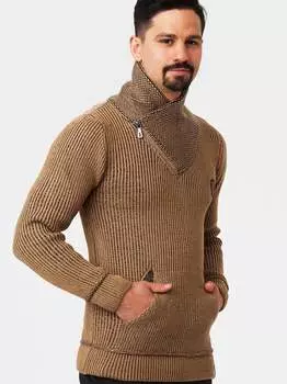 Вязаный свитер dane Indicode, коричневый