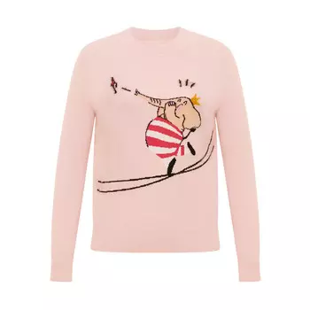 Вязаный свитер Deep Breath из 100% кашемира, розовый