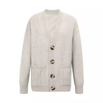 Вязаный свитер Deep Breath средней длины с большим карманом, хаки