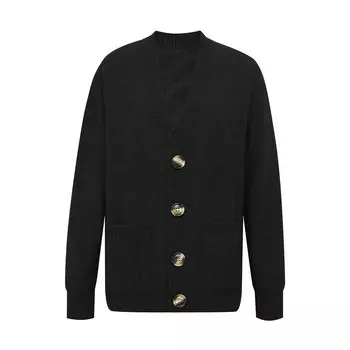 Вязаный свитер Deep Breath средней длины с большим карманом, серый