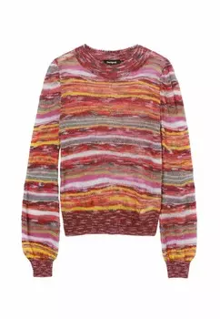 Вязаный свитер Desigual, красный