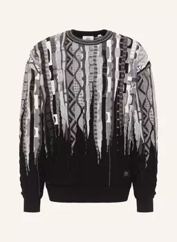 Вязаный свитер диаманти Carlo Colucci, черный