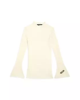 Вязаный свитер для девочек в рубчик - Little Kid, Big Kid Versace, слоновая кость/кремовый