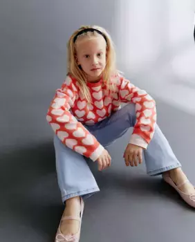 Вязаный свитер для девочки Kids El Corte Ingls, красный