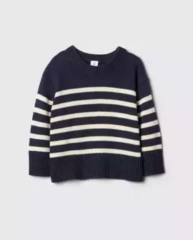 Вязаный свитер для девочки с полосатым принтом в различных цветах Gap, мультиколор