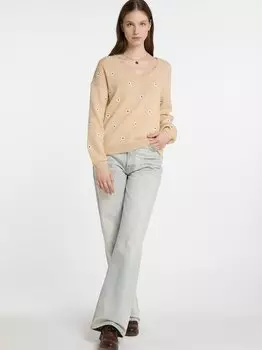 Вязаный свитер Dreimaster, бежевый