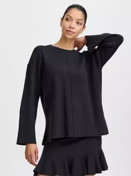 Вязаный свитер джемпер бётари B.Young, черный