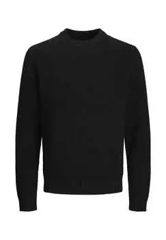 Вязаный свитер Eaton с r-образным вырезом Jack & Jones, черный