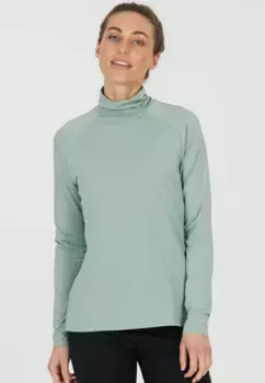 Вязаный свитер ENDURANCE "Briana" с дышащими свойствами, зеленый