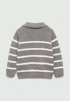 Вязаный свитер ENZO Mango Kids, пестрый серый