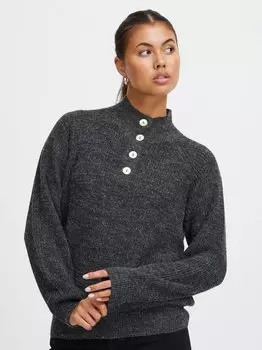 Вязаный свитер ерово Ichi, серый