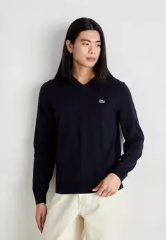 Вязаный свитер ESSENTIAL VNECK Lacoste, цвет navy blue