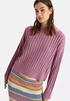 Вязаный свитер EXPLORING DIARY- COL ROND Roxy, лиловый