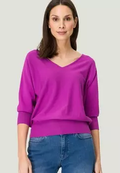 Вязаный свитер FEIN MIT V-AUSSCHNITT zero, цвет cattleya orchid