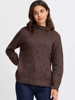 Вязаный свитер Fransa, коричневый