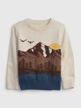 Вязаный свитер Gap, бежевый