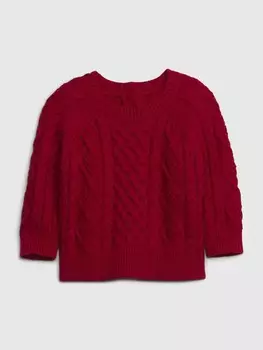 Вязаный свитер Gap, красный