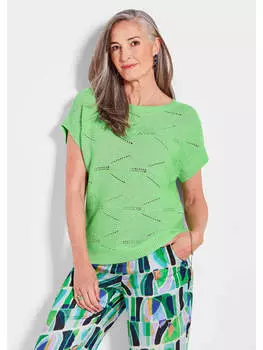 Вязаный свитер GOLDNER, светло-зеленый