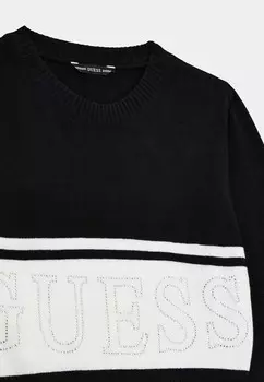 Вязаный свитер Guess, черный