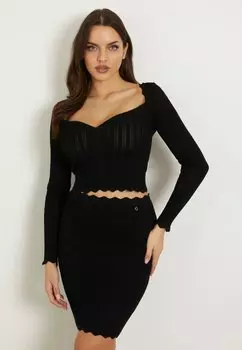 Вязаный свитер Guess, цвет nero