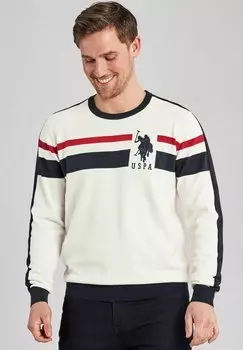Вязаный свитер GUNNAR U.S. Polo Assn., цвет cloud dancer
