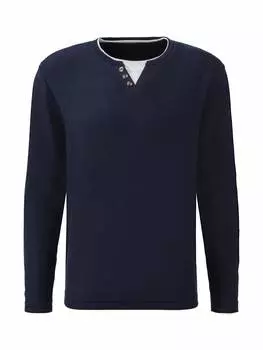 Вязаный свитер H.I.S, темно-синий