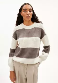Вязаный свитер HAAYLE BLOCKSTRIPES ARMEDANGELS, цвет oatmilk muddy water