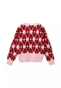 Вязаный свитер HEART United Colors of Benetton, розовый