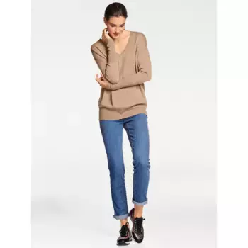 Вязаный свитер Heine "V-пуловер", цвет Camel