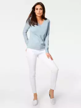 Вязаный свитер Heine "V-пуловер", синий