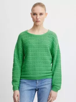 Вязаный свитер Ichi, зеленый