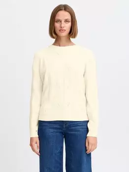 Вязаный свитер ихбостон Ichi, белый