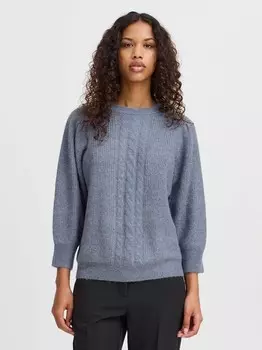 Вязаный свитер ихкамара мс3 Ichi, голубой