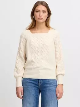 Вязаный свитер ихлианна лс Ichi, экрю