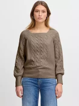 Вязаный свитер ихлианна лс Ichi, розовый