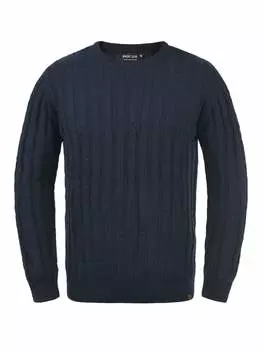 Вязаный свитер INDICODE, темно-синий