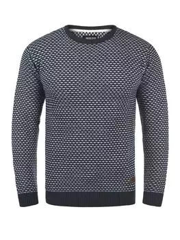 Вязаный свитер INDICODE, темно-синий