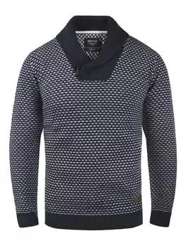 Вязаный свитер INDICODE, темно-синий