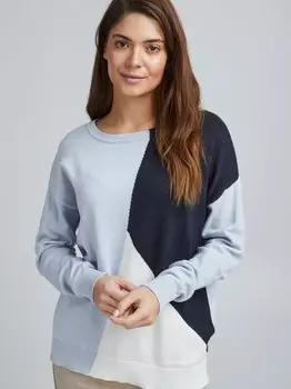 Вязаный свитер иностранный блок Fransa, синий