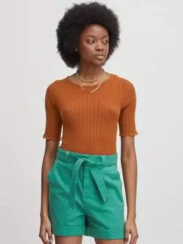 Вязаный свитер ирфанто Atelier Rve, коричневый