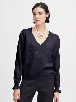 Вязаный свитер иргабриэль Atelier Rve, синий