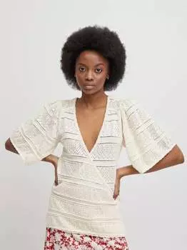 Вязаный свитер ирмурфей Atelier Rve, бежевый