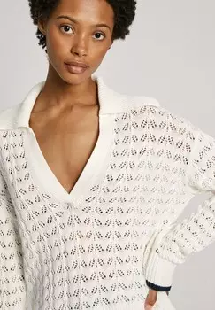 Вязаный свитер IVA Pepe Jeans, кремовый