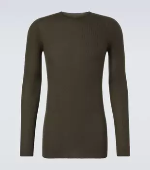 Вязаный свитер из чистой шерсти с рубчиками Rick Owens, Bosco