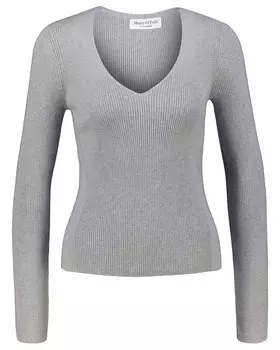 Вязаный свитер из натурального хлопка. Marc O'Polo, серый