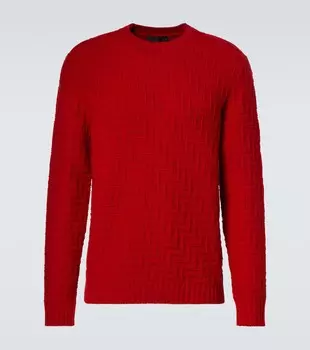 Вязаный свитер из шерсти и кашемира 3D-knit Prada, Rosso